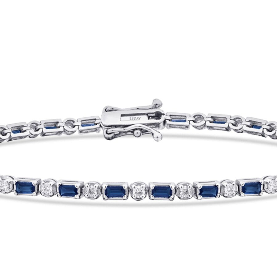 2,19 Carat Diamond Sapphire Bracelet