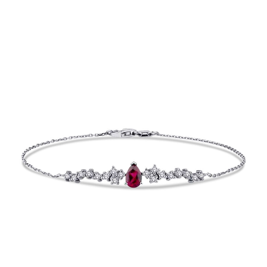 0,87 Carat Diamond Ruby Bracelet