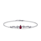 0,87 Carat Diamond Ruby Bracelet