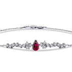 0,87 Carat Diamond Ruby Bracelet