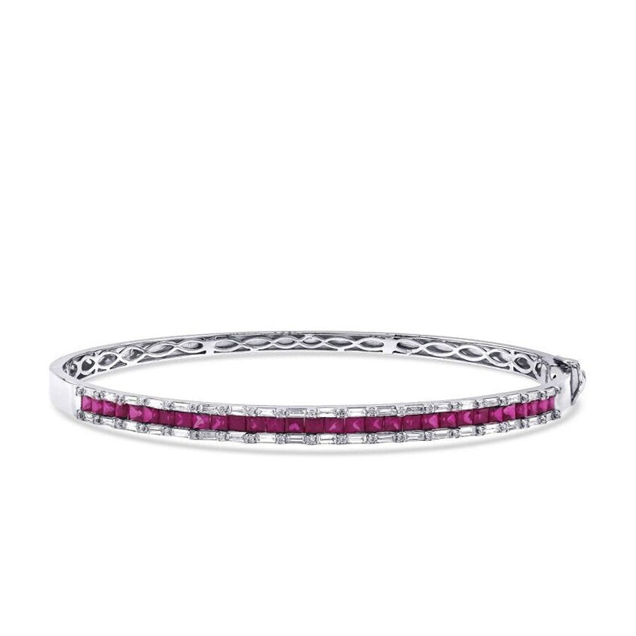 2,36 Carat Diamond Ruby Bangle