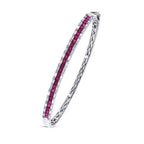 2,36 Carat Diamond Ruby Bangle