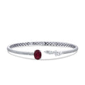 3,34 Carat Diamond Ruby Bangle