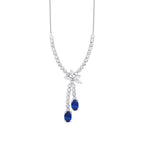 1,94 Carat Diamond Sapphire Necklace
