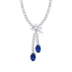 1,94 Carat Diamond Sapphire Necklace