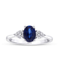 0,94 Carat Diamond Sapphire Ring