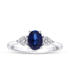 0,94 Carat Diamond Sapphire Ring