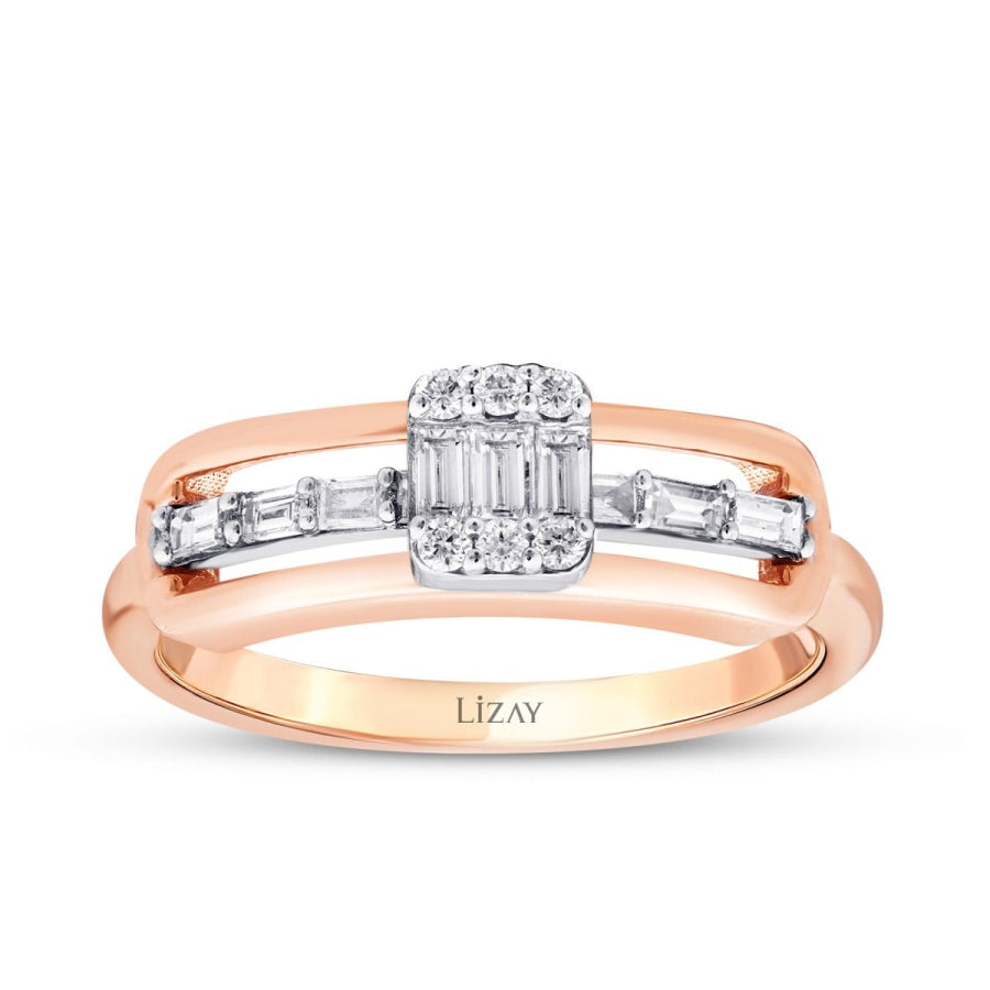 0,34 Carat Diamond Baguette Ring