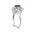 1.01 Carat Diamond Emerald Ring