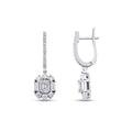 1.18 Carat Diamond Baguette Earrings