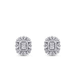 0.59 Carat Diamond Baguette Earrings