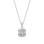 0.49 Carat Diamond Baguette Necklace