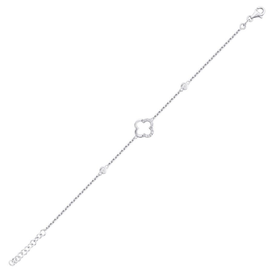 0,12 Carat Diamond Clover Bracelet