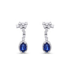 1.44 Carat Diamond Sapphire Earrings