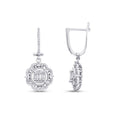 0.75 Carat Diamond Baguette Earrings