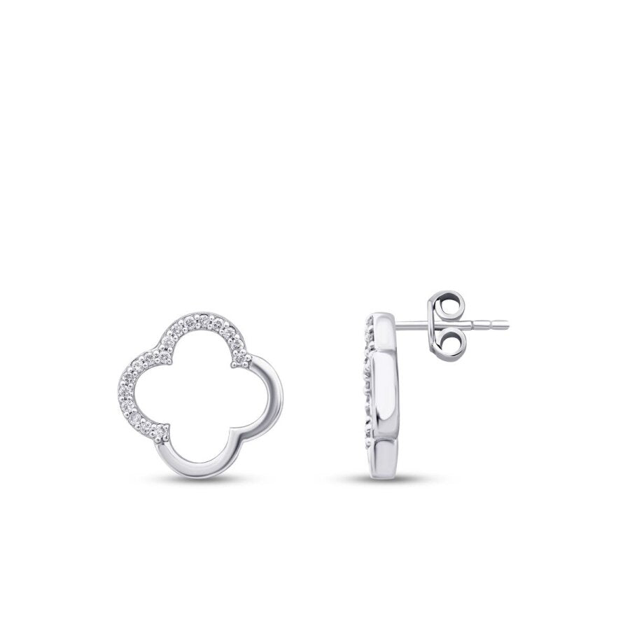 0,13 Carat Diamond Clover Earrings
