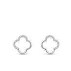 0,13 Carat Diamond Clover Earrings