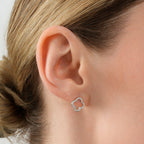 0,13 Carat Diamond Clover Earrings
