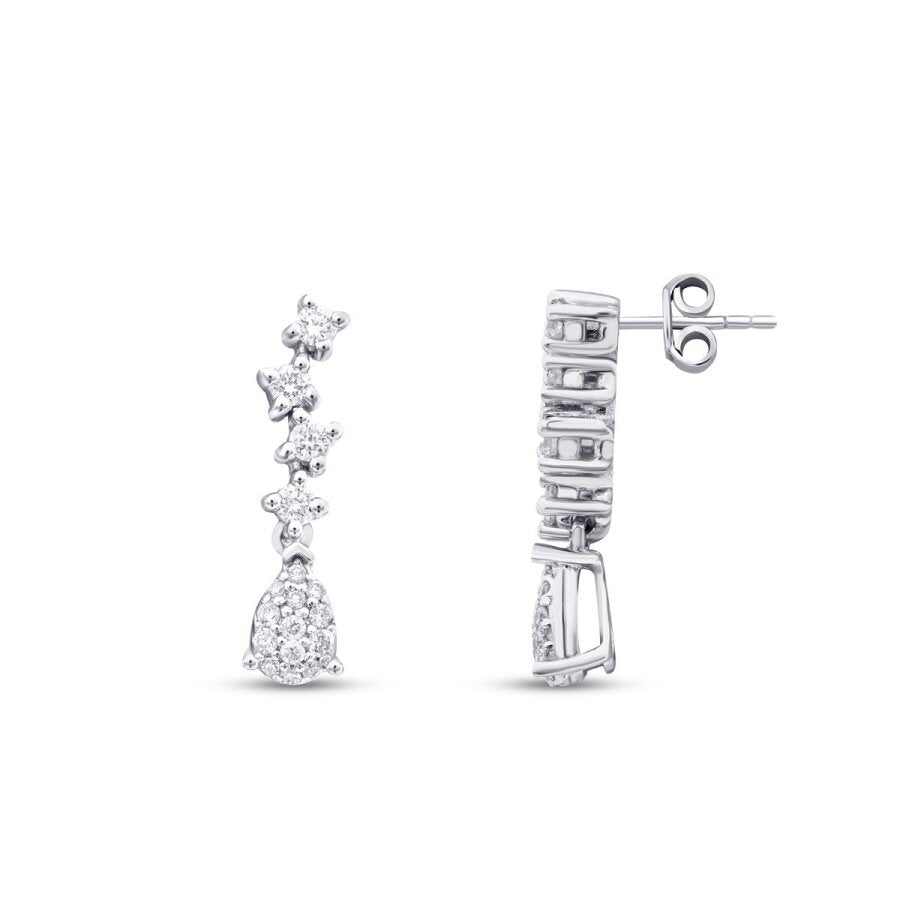 0,28 Carat Diamond Pear Trend Earrings
