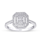 0,28 Carat Diamond Baguette Ring