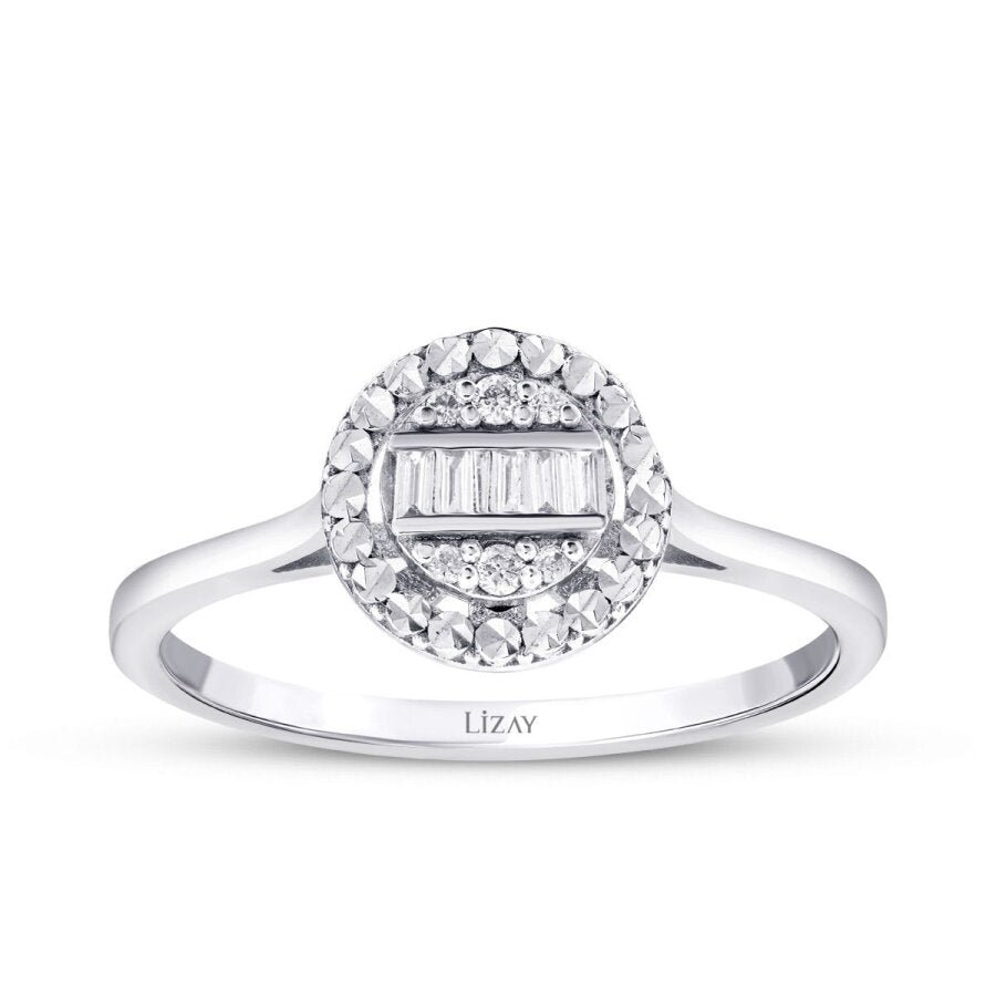 0,11 Carat Diamond Baguette Ring