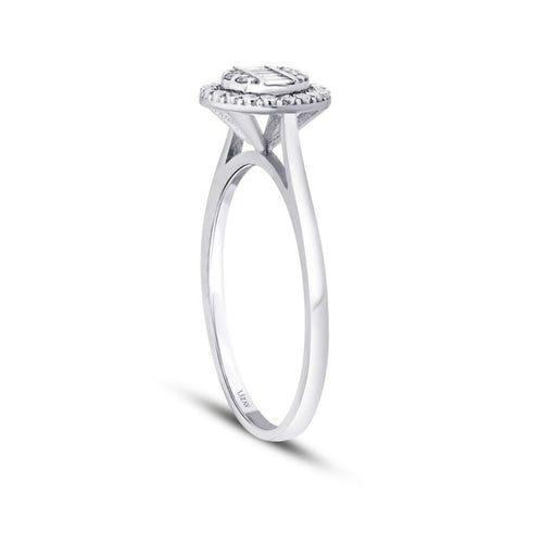 0.11 Carat Diamond Baguette Ring