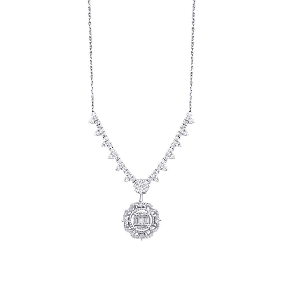 1.03 Carat Diamond Baguette Neckband