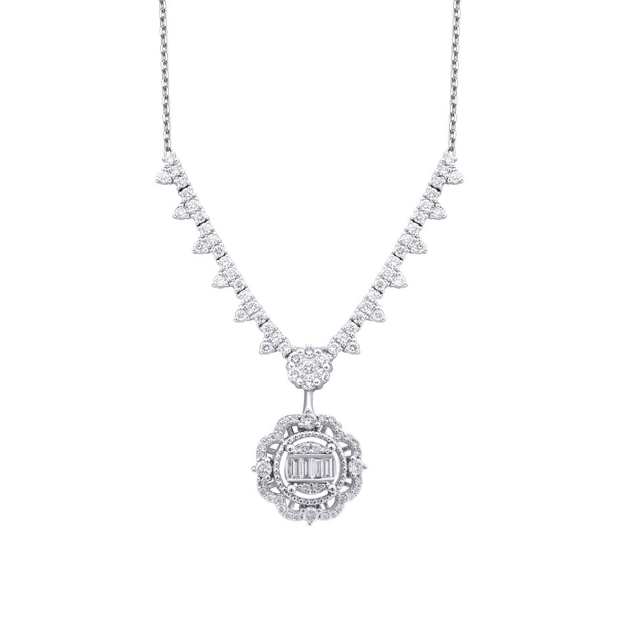 1.03 Carat Diamond Baguette Neckband