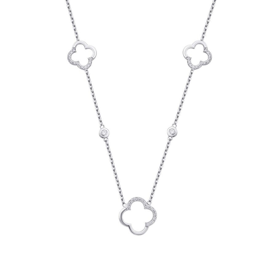 0.26 Carat Diamond Clover Necklace