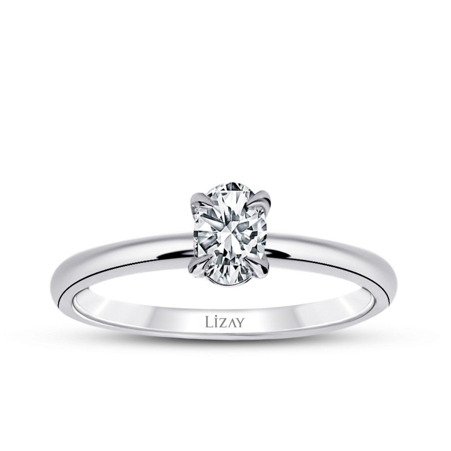 0,80 Carat Diamond Oval Solitaire Engagement Ring