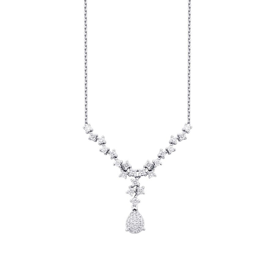 0,54 Carat Diamond Pear Trend Necklace