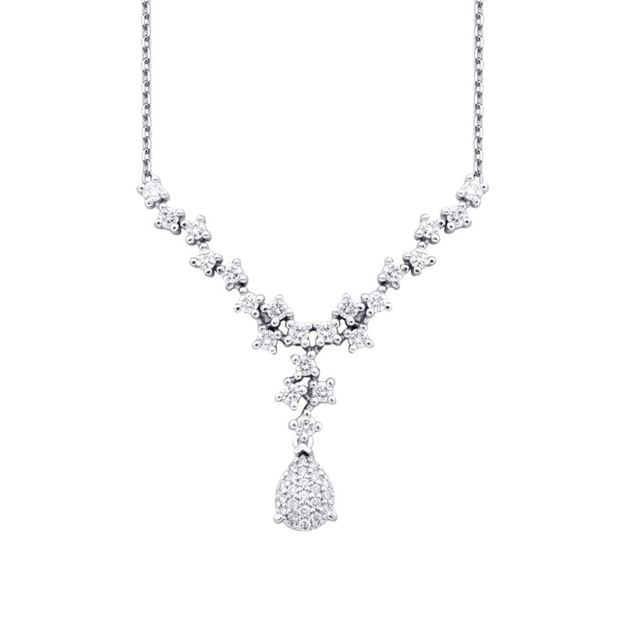 0,54 Carat Diamond Pear Trend Necklace