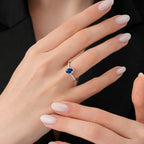 1.15 Carat Diamond Sapphire Ring
