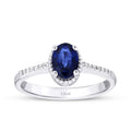 1.15 Carat Diamond Sapphire Ring