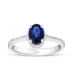 1.15 Carat Diamond Sapphire Ring