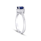 1.15 Carat Diamond Sapphire Ring