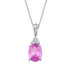2,03 Carat Diamond Pink Sapphire Necklace