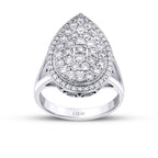 1,30 Carat Diamond Trend Pear Ring