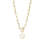 Gold Paperclip Star Necklace