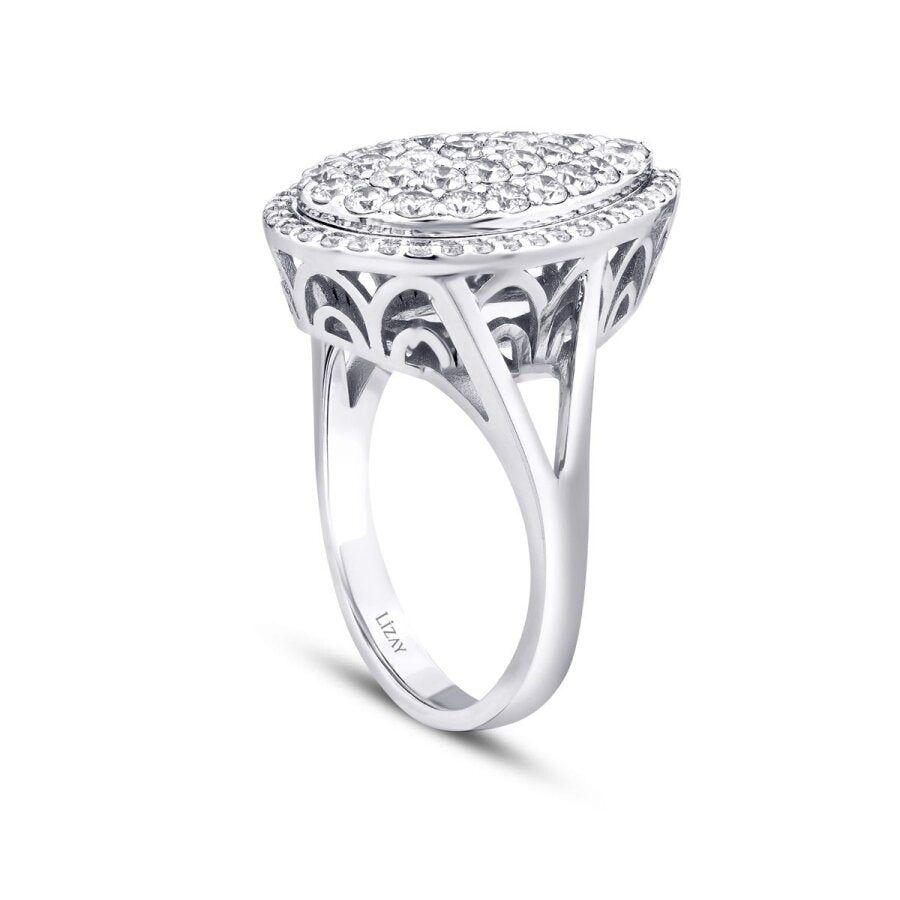 1,30 Carat Diamond Trend Pear Ring