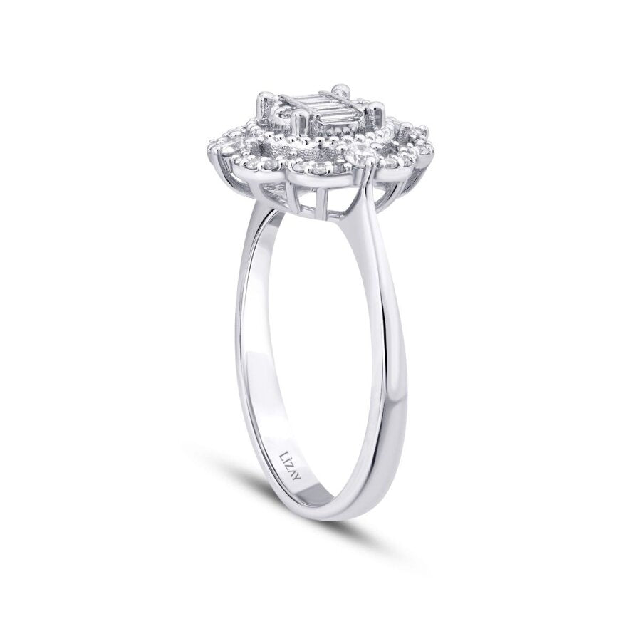 0,35 Carat Diamond Baguette Ring