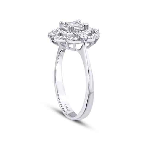 0,35 Carat Diamond Baguette Ring