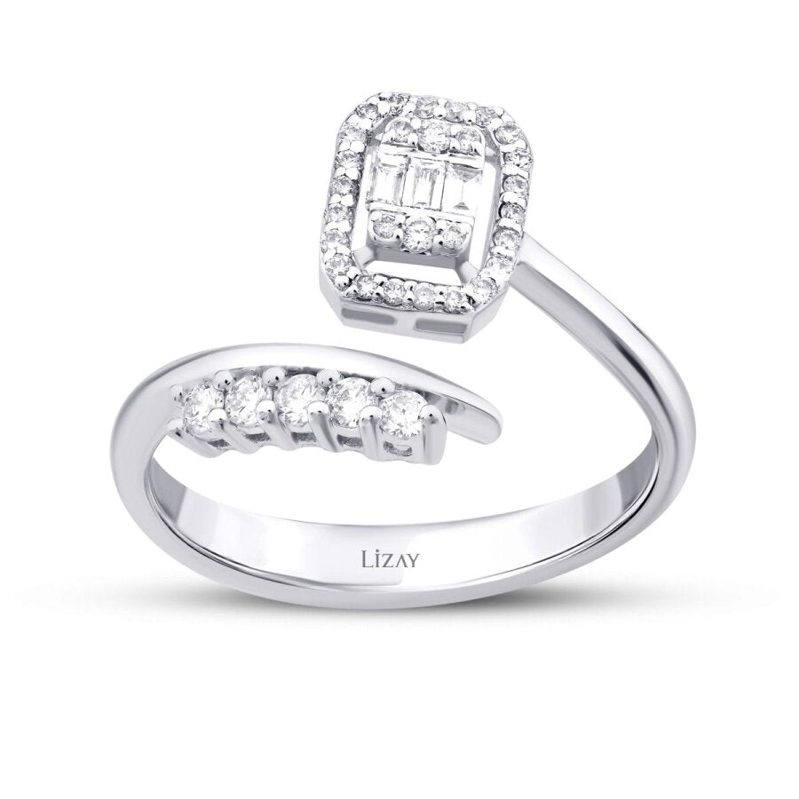 0,29 Carat Diamond Baguette Ring