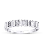0,47 Carat Diamond Baguette Half-Eternity Ring