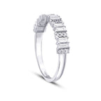 0,47 Carat Diamond Baguette Half-Eternity Ring