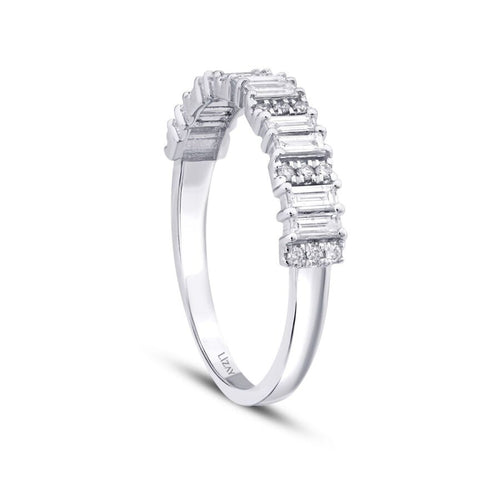0,47 Carat Diamond Baguette Half-Eternity Ring