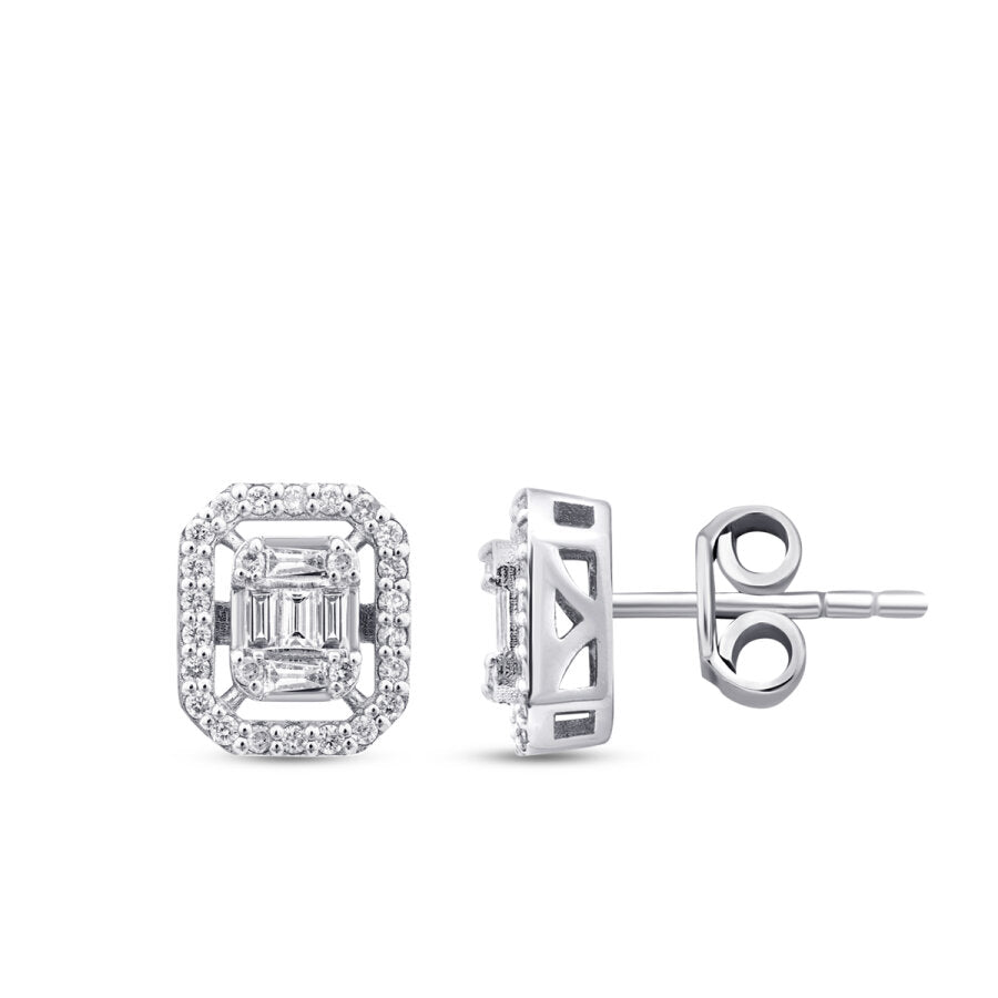 0,30 Carat Diamond Baguette Earrings
