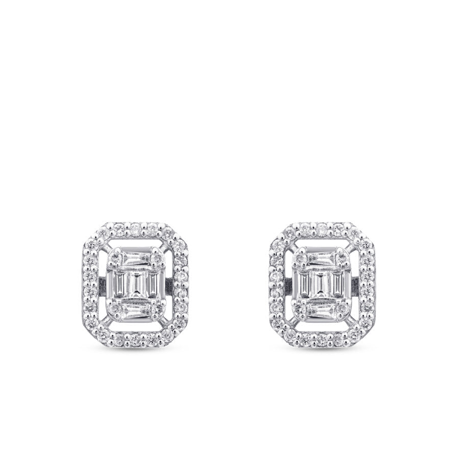 0,30 Carat Diamond Baguette Earrings