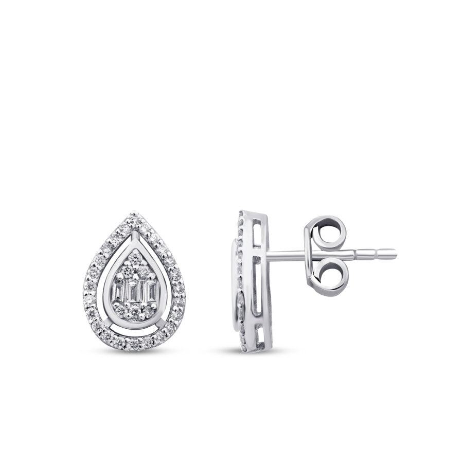 0,31 Carat Diamond Baguette Earrings