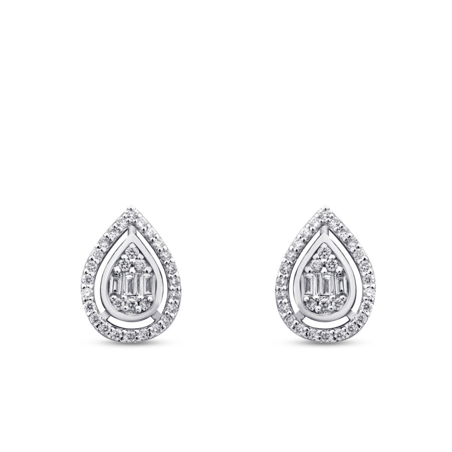 0,31 Carat Diamond Baguette Earrings